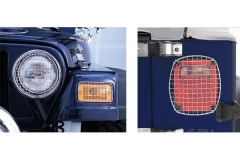 PROTECTORES FAROS, CUARTOS Y CALAVERAS TJ 97-06 CROMADOS #7431 MODELO 97-06